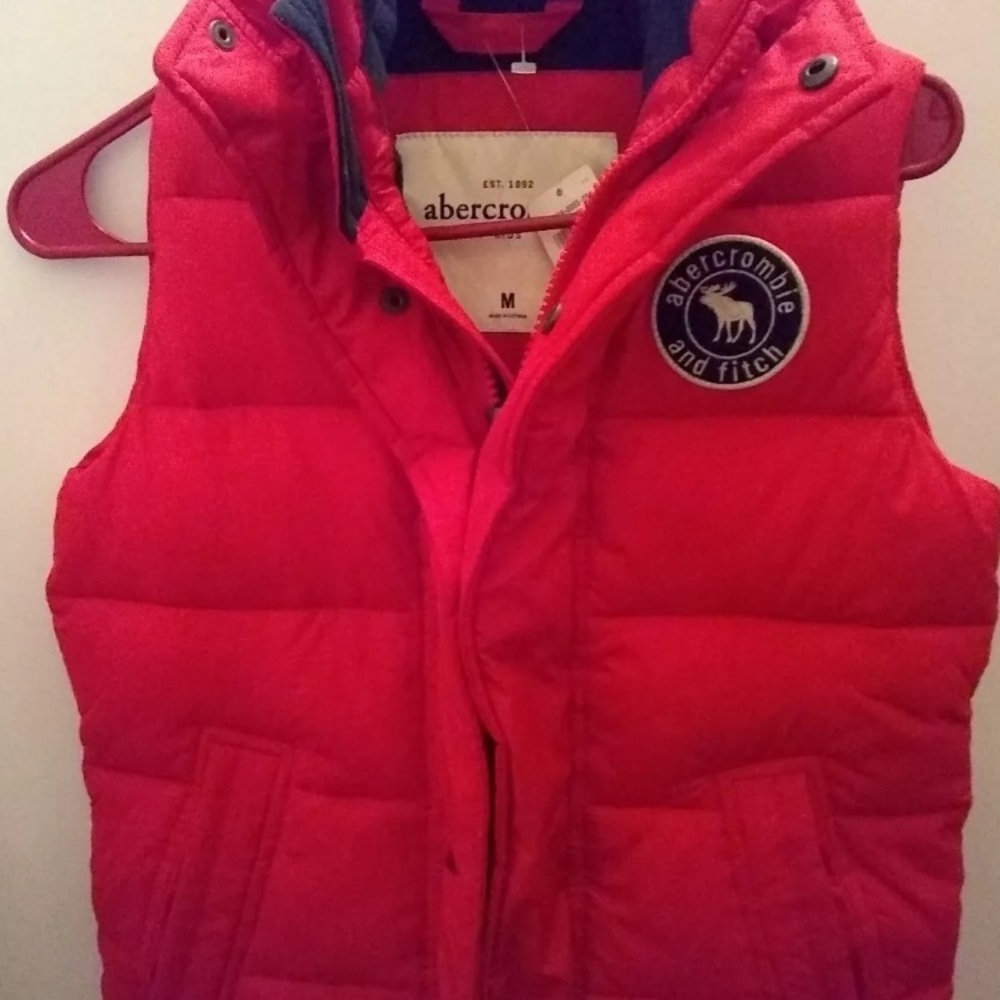 Abercrombie Kids Bright Red Puffer Vest